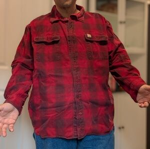 Carhartt Red and Black Plaid Shirt